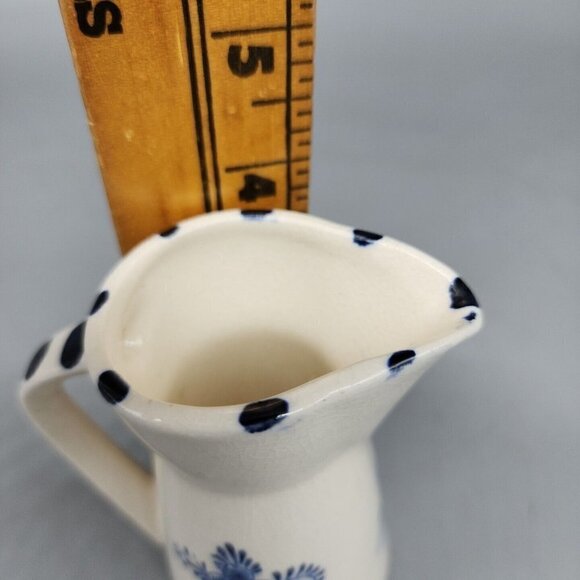 Creamer Mini Pitcher Blue White Windmill Porcelain Japan - Picture 7 of 7
